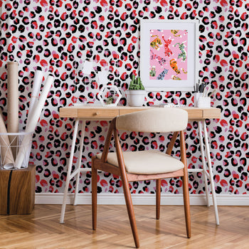 pink and black wallpaper for walls