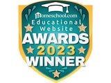 Homeschool.com Educational Websites Awards Winner 2023 seal for science curriculum