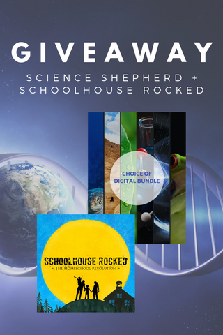 Science Shepherd Homeschool Curriculum and Schoolhouse Rocked bundle giveaway Pinterest image