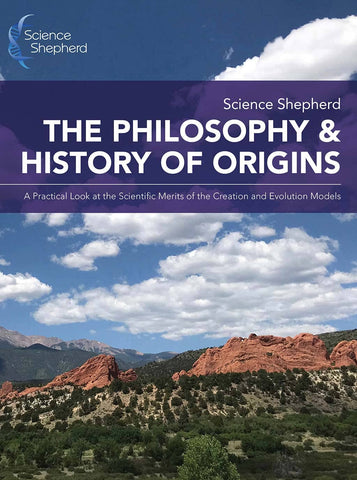 Cover for The Philosophy & History of Origins book showing mountains