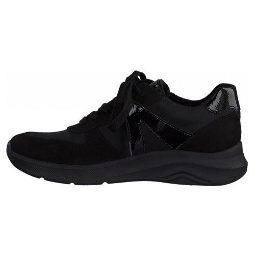 Jana Wide Fit Trainers - 23662-27 - Black - Greenes Shoes