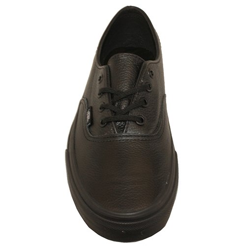 vans authentic leather black mono