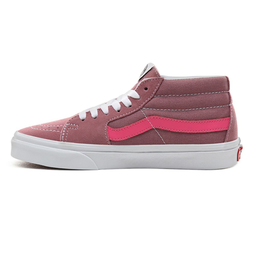 pink mid top vans