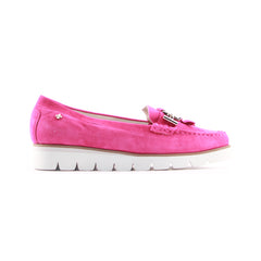 fuschia loafers