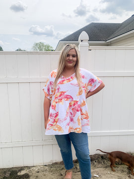 Sunset Palm Blouse