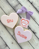 Personalized Conversation Heart Gift Cookie