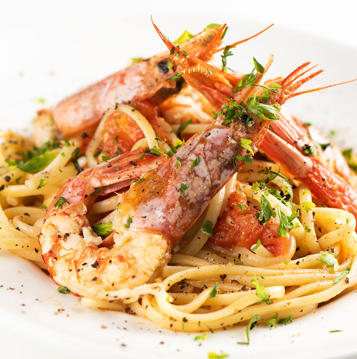 Linguine con gli scampi