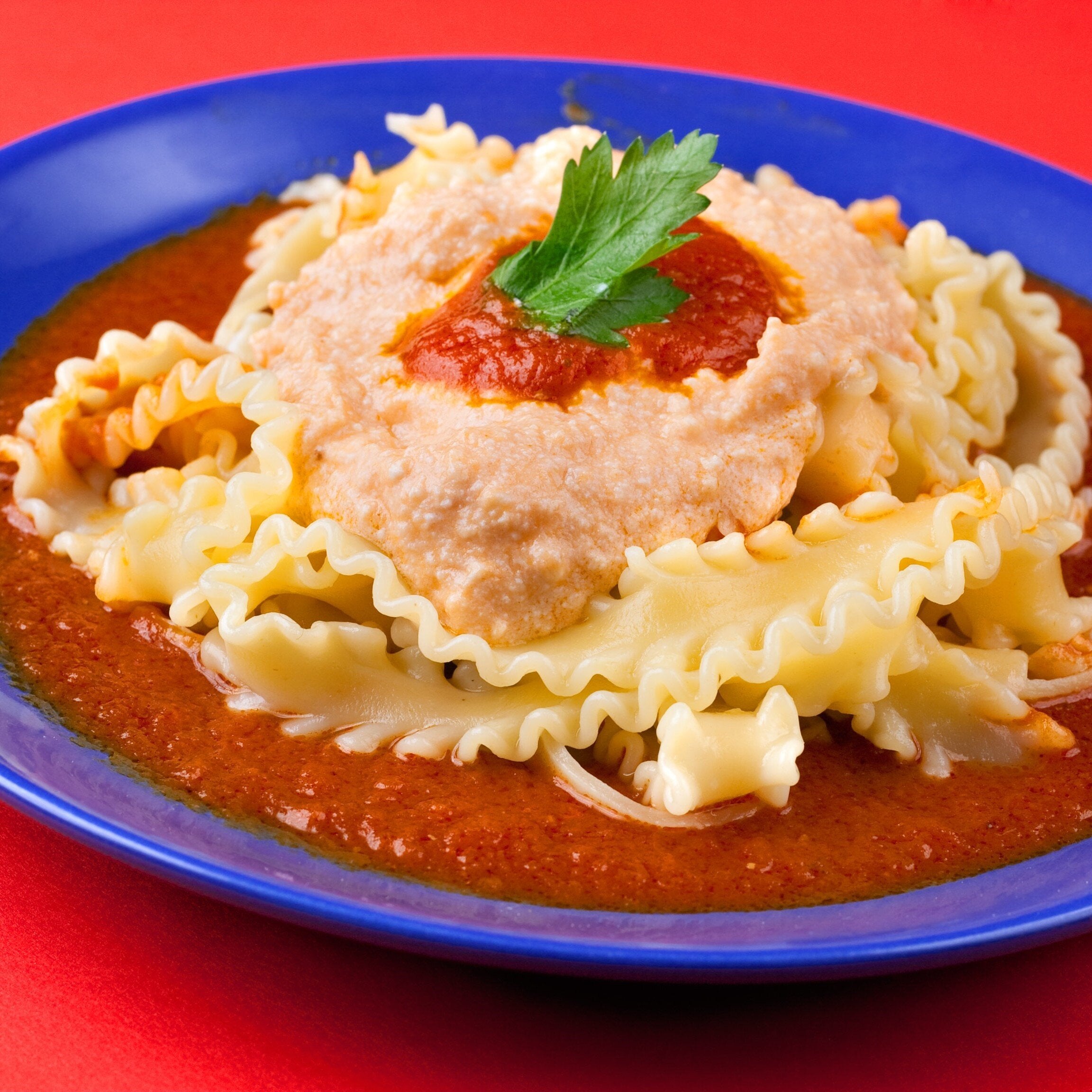 Pasta con pomodoro e ricotta