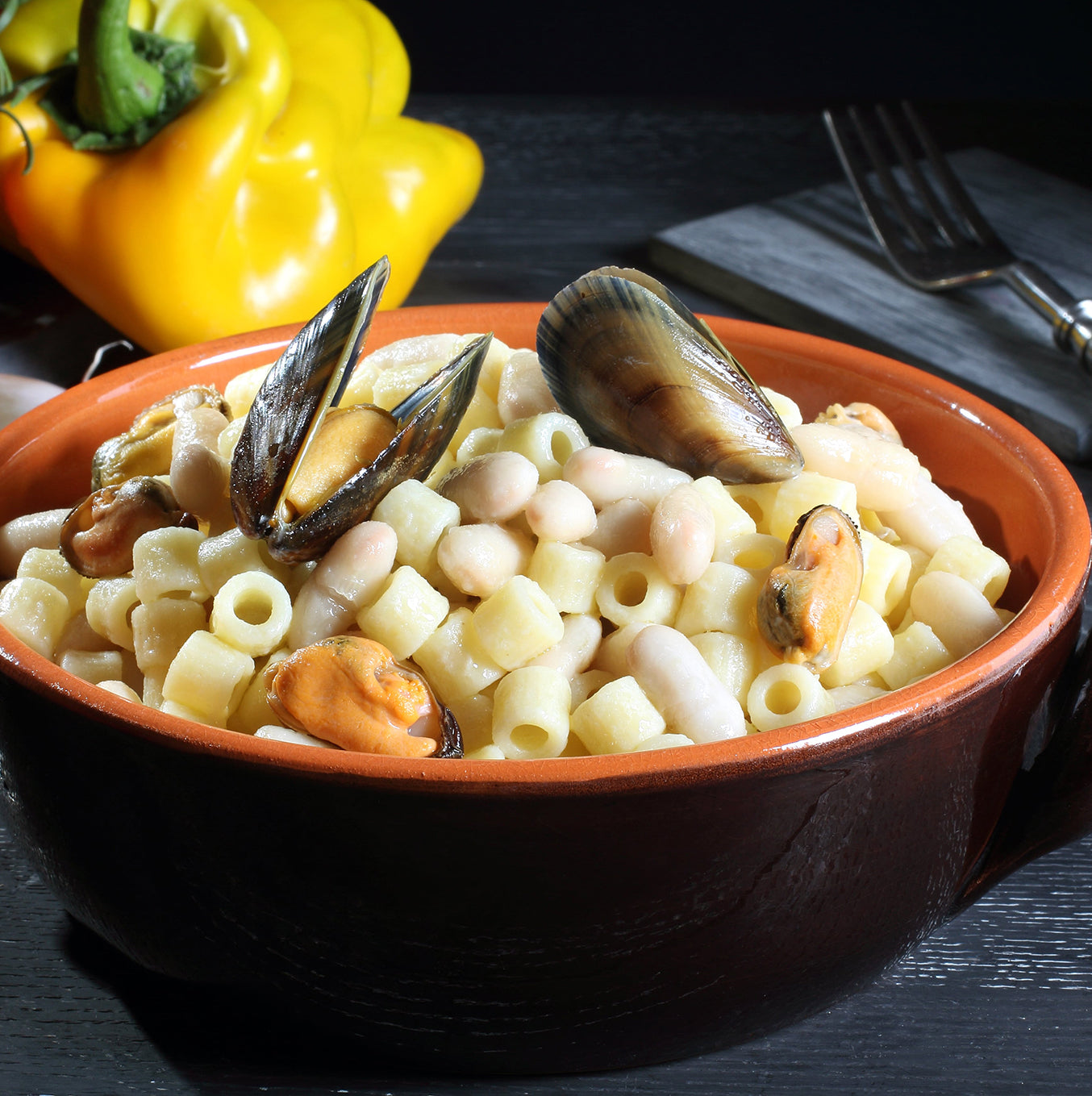  Pasta con fagioli e cozze 