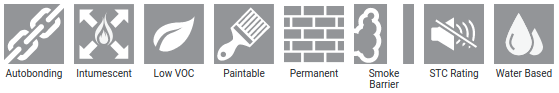 WF300 Intumescent Firestop Caulk Properties