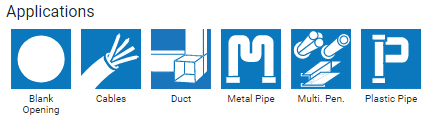 Firestop CD series applications