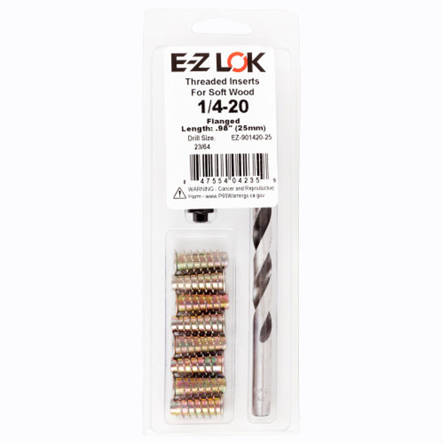 EZ-901420-13 E-Z Hex™ Threaded Insert for Soft Wood - Flanged - 1