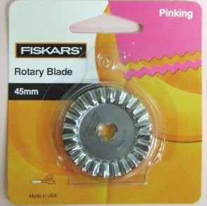 NEW FISKARS Stainless 45mm Rotary Pinking Blade Craft Rotary Paper Trimmer  9532