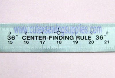 Fairgate 18 Center Finding Ruler, 1-3/4 Wide, 23-118 Made In USA - Cutex  Sewing Supplies