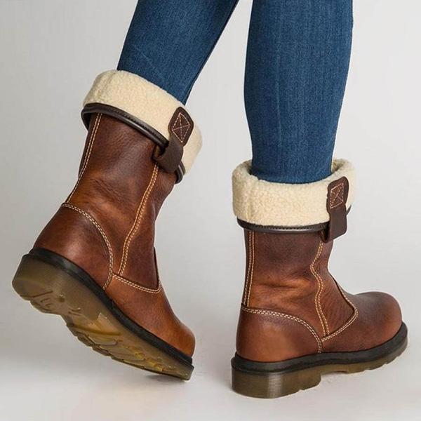 plain flat round toe date outdoor mid calf flat boots