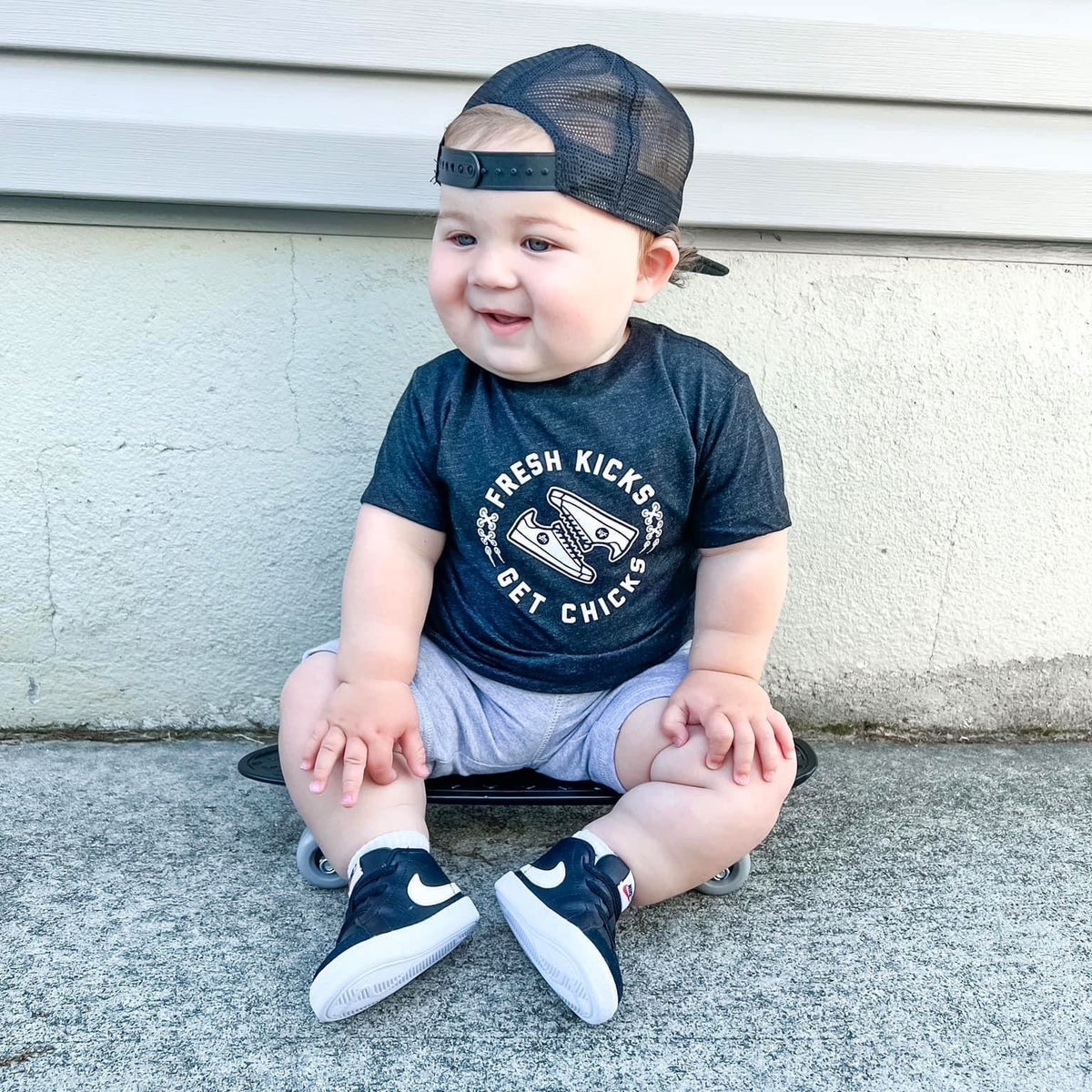 Fresh Kicks Get Chicks Graphic Tee for Kids – Ledger Nash