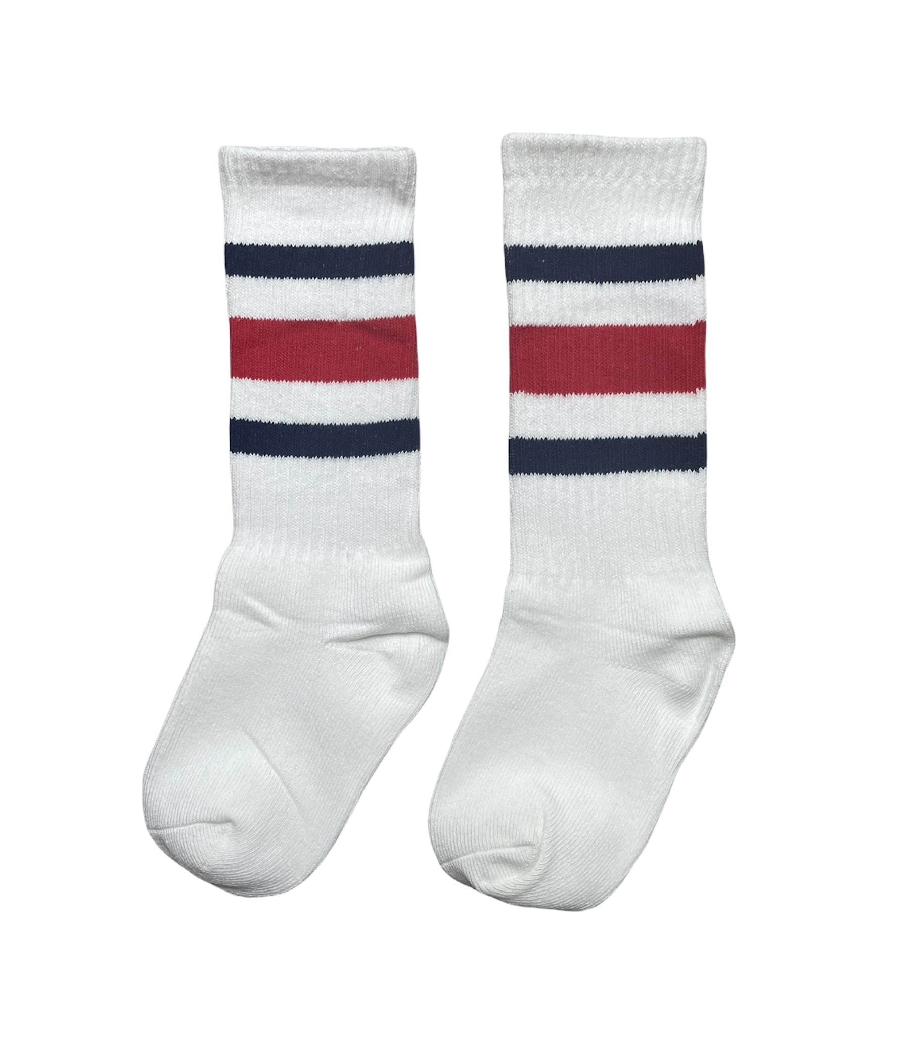 Kids Socks - White with Navy & Red Stripes | Ledger Nash | Reviews on ...