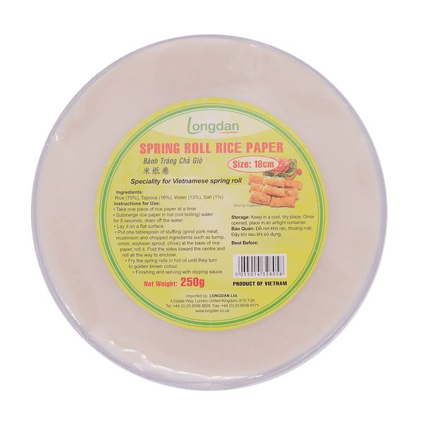 Longdan Brown Rice Paper 22cm 500g - Tuk Tuk Mart