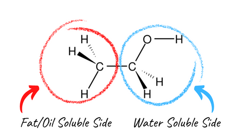 Ethanol Solvent for Water and Oil