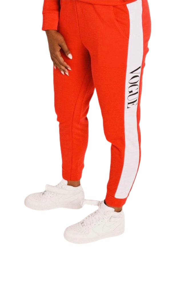 red tracksuit bottoms