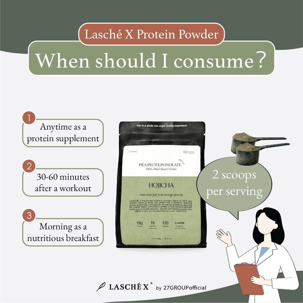 best time to consume laschex protein powder