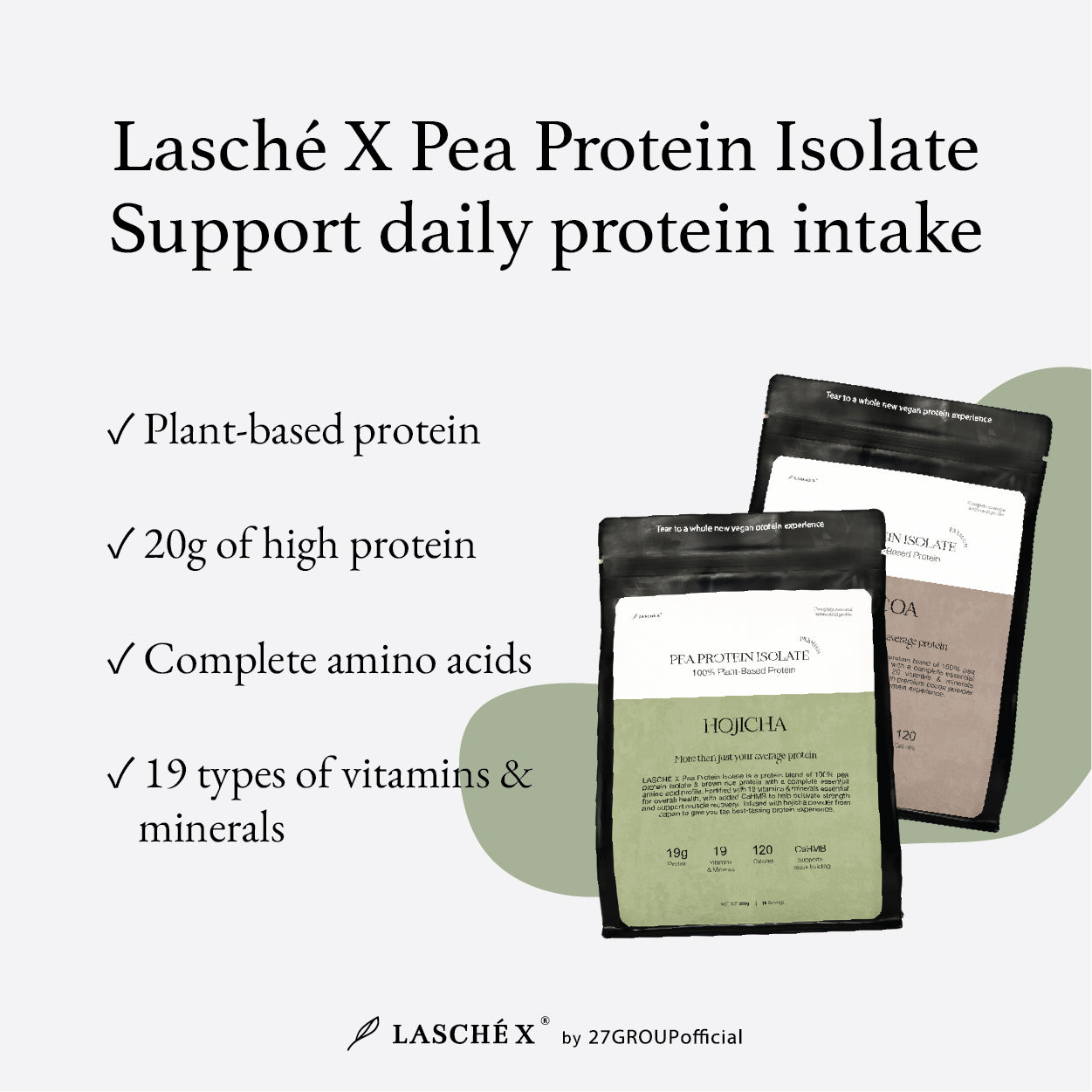 Lasché X protein powder supports daily intake