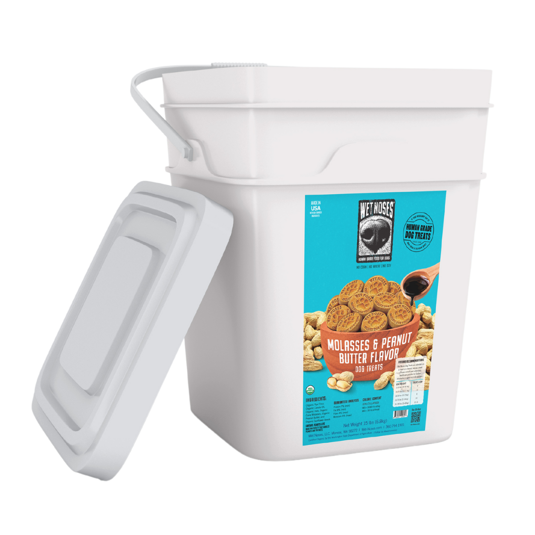 Peanut Butter & Molasses Bulk Bucket Treats 15lb - Wet Noses product image