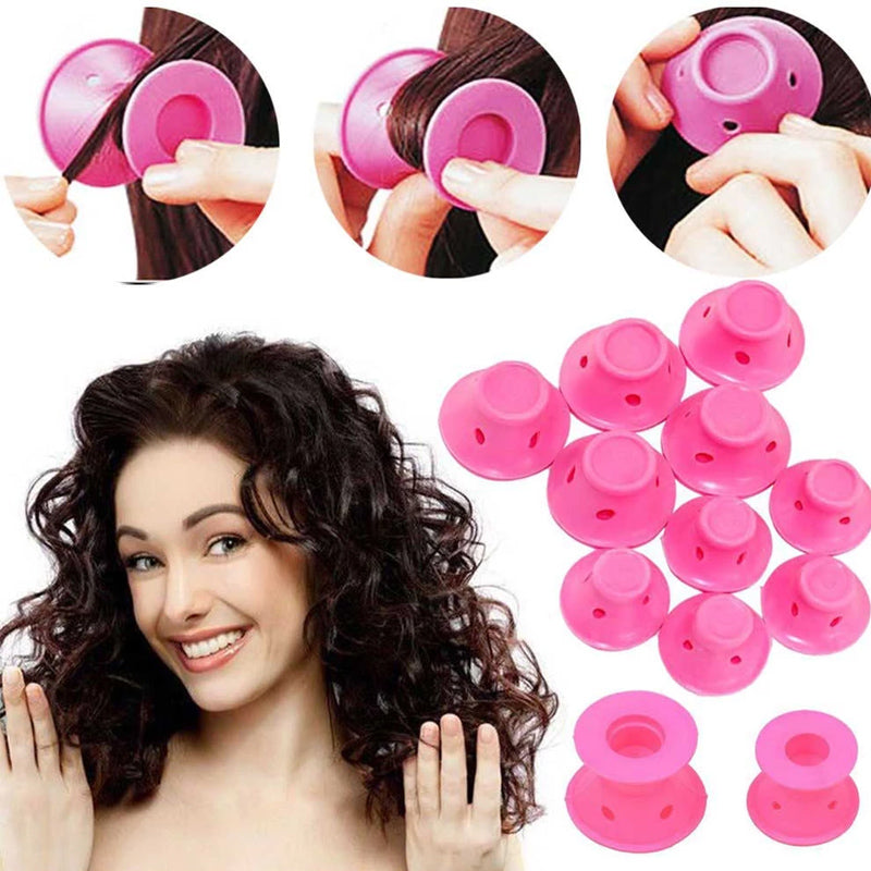 Set Of 10 Curlers Pink Rose Lululoon