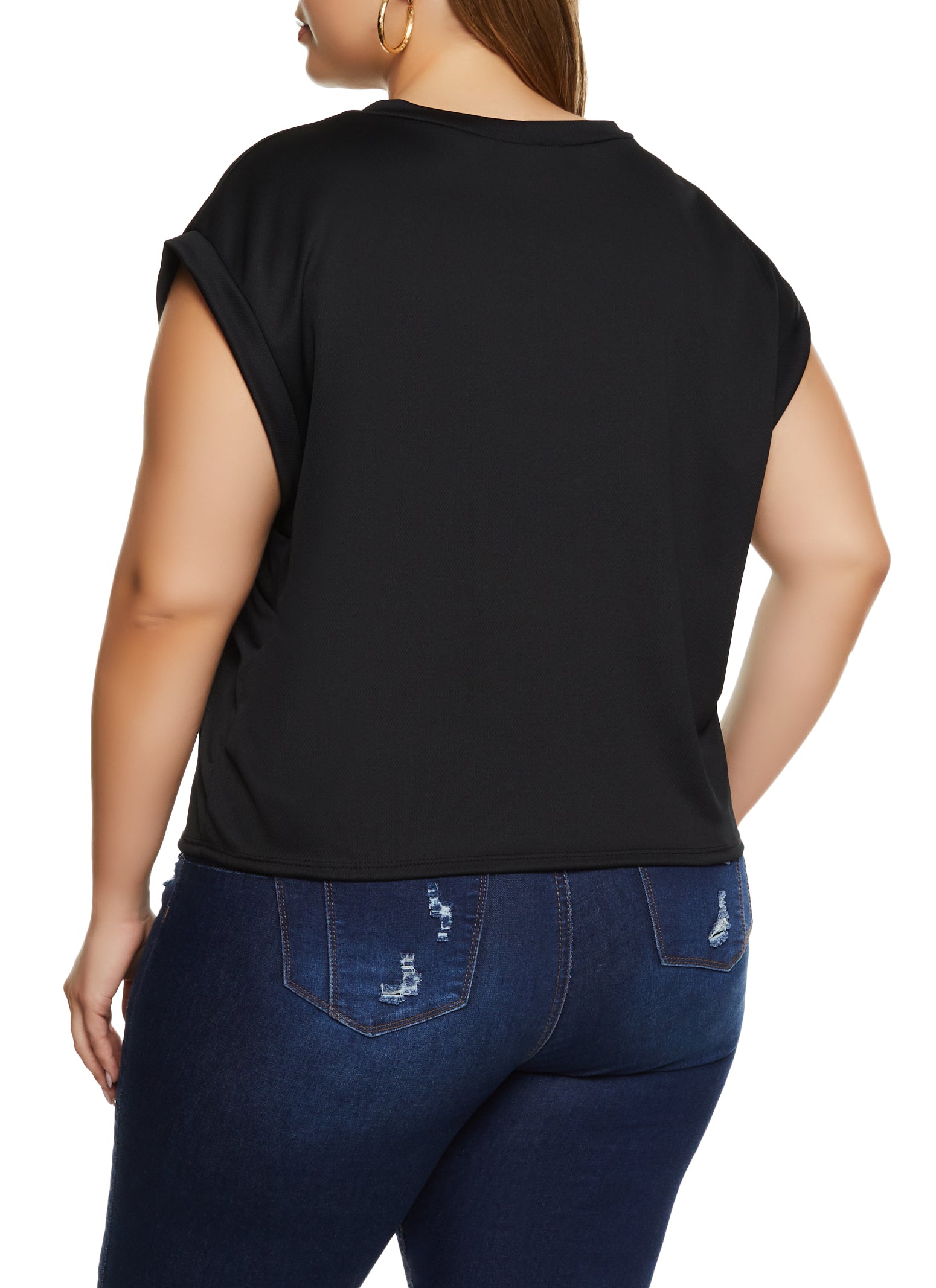 Womens Plus Size The Empire City New York Graphic Muscle Tee, Black, Size 3X