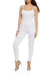 Knit Sleeveless Spaghetti Strap Scoop Neck Ribbed Jumpsuit