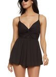 V-neck Smocked Sleeveless Romper