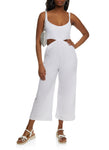 Scoop Neck Sleeveless Knit Cutout Jumpsuit