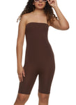 Womens Strapless Biker Romper, ,