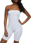 Womens Seamless Ribbed Strapless Romper, ,