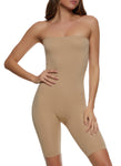 Womens Seamless Ribbed Strapless Romper, ,