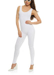 Womens Seamless Ribbed Scoop Neck Catsuit, ,