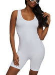 Womens Seamless Ribbed Scoop Neck Romper, ,