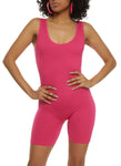 Womens Seamless Ribbed Scoop Neck Romper, ,