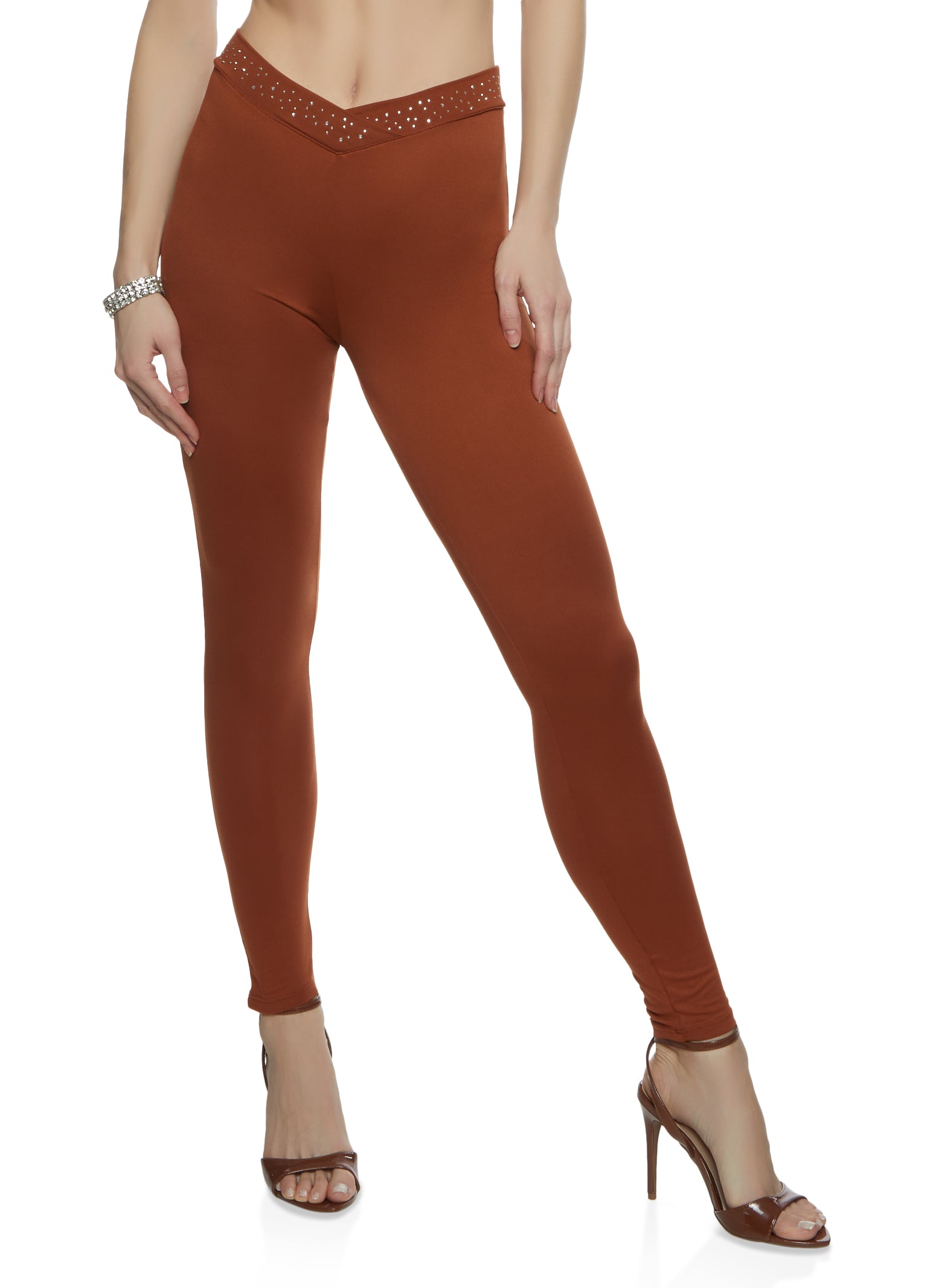 Buy Brown Leggings for Women by ONE SKY Online