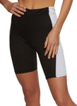 Womens Contrast Side Stripe Biker Shorts, ,