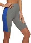 Womens Contrast Side Stripe Biker Shorts, ,