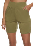 Womens High Waist Pocket Biker Shorts, ,