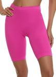 Womens Ribbed Knit Seamless Biker Shorts, ,