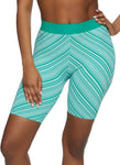 Womens Seamless Striped Biker Shorts, ,