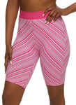 Womens Seamless Striped Biker Shorts, ,