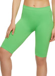 Womens Seamless Ribbed Knit Bermuda Biker Shorts, ,