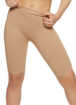 Womens Seamless Ribbed Knit Bermuda Biker Shorts, ,