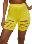 Womens Cut Out Biker Shorts, ,