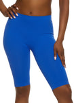 Womens Ribbed Knit Seamless High Waisted Biker Shorts, ,