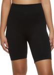 Womens Seamless Ribbed Knit High Waisted Biker Shorts, ,